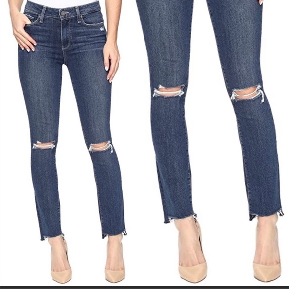 Paige Verdugo Ankle Blue Step Hem Jeans Dedee Dest women’s 26 - Picture 1 of 12